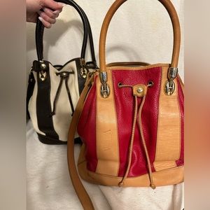 2 vintage, authentic Valentina bucket bags